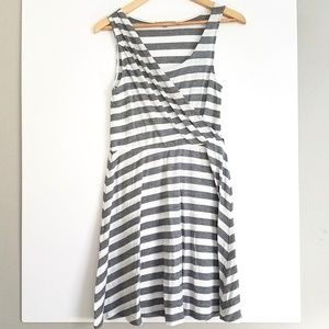 Striped gray and white Gap dress